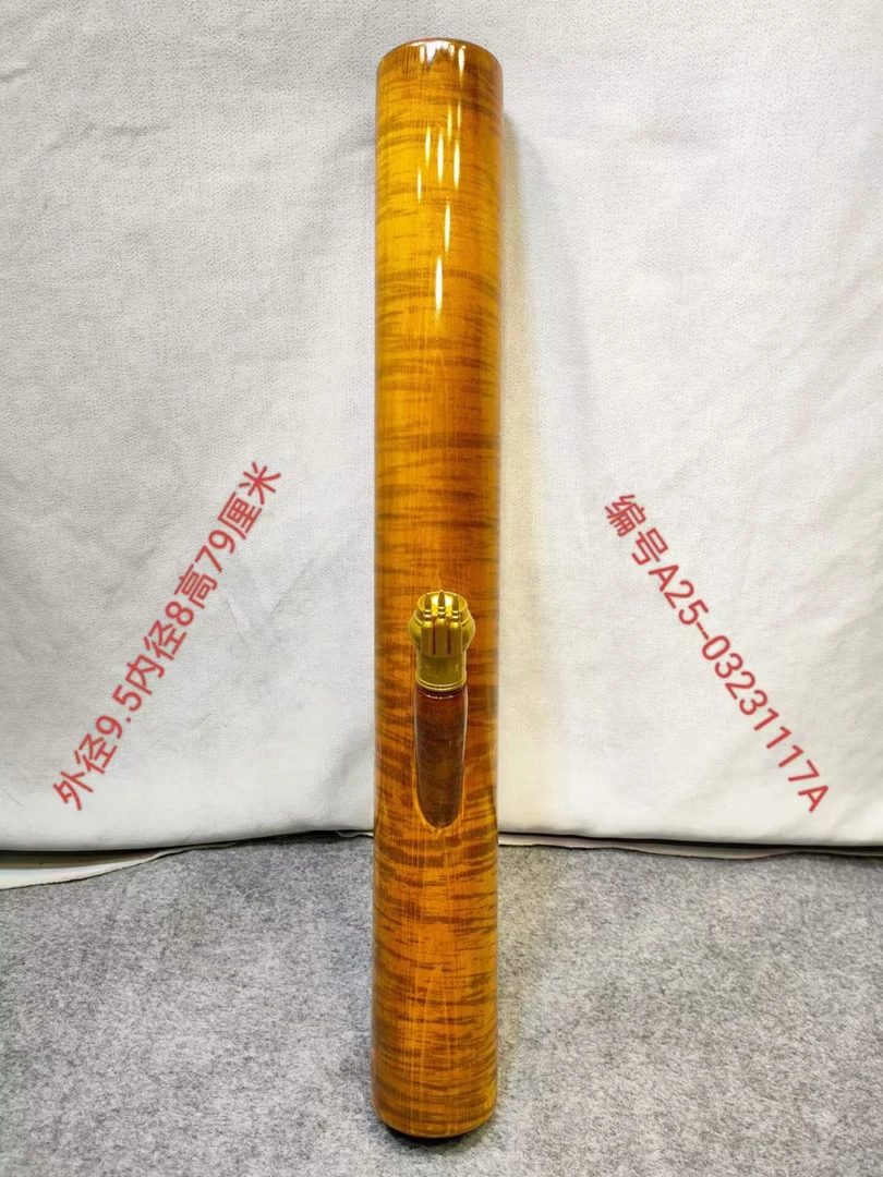 1117号缅甸金丝楠木水咽筒整体无拼接风干老料不易开裂变形