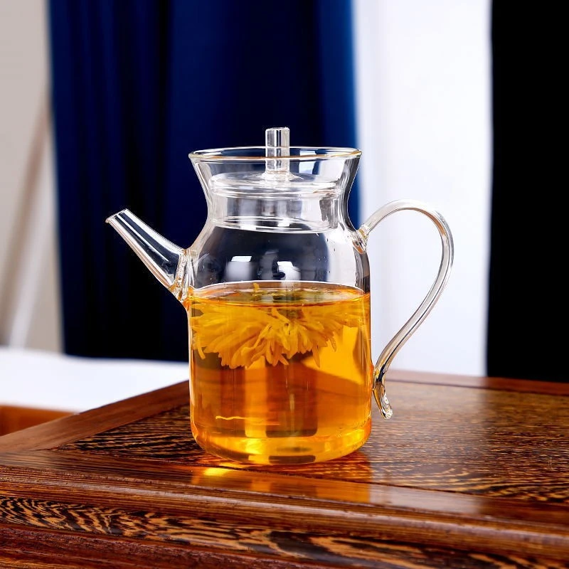玻璃壶绿茶壶仿宋执壶耐高温可煮小壶红茶泡茶壶小宋壶简约花茶壶