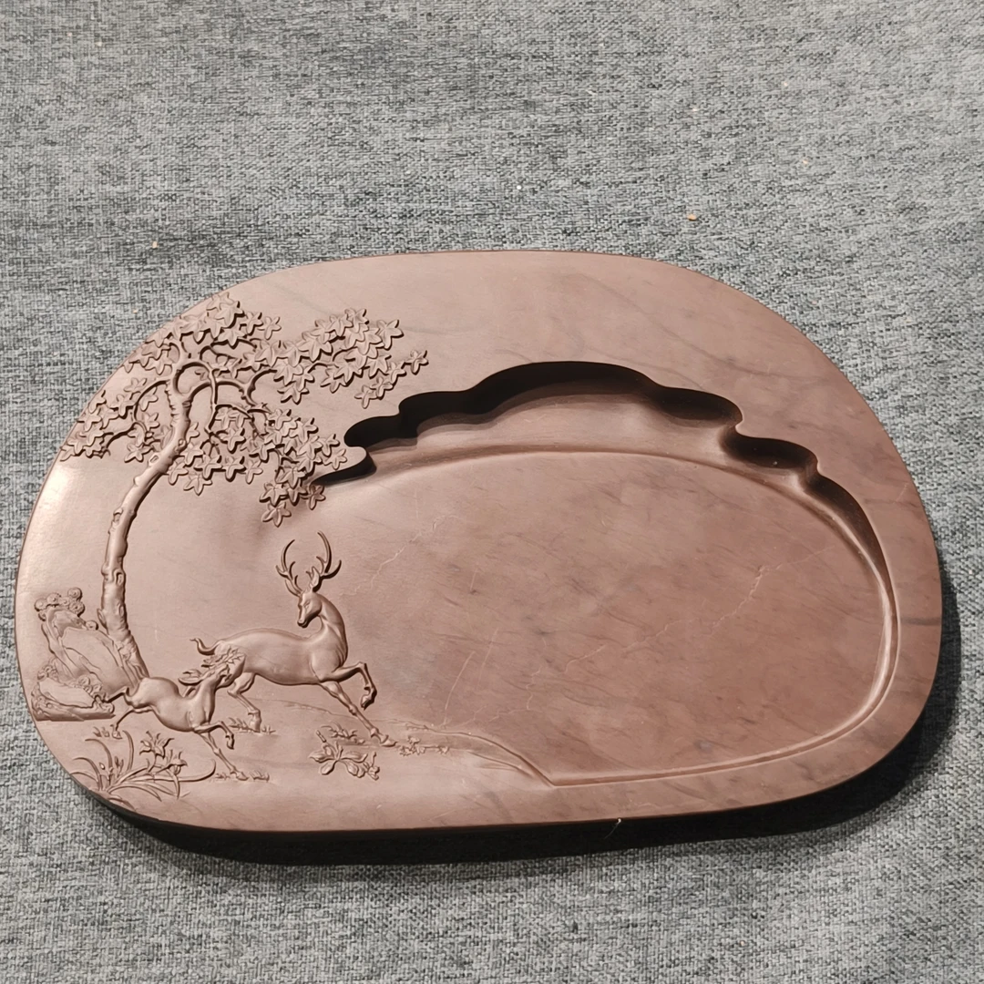 甘肃洮砚，西江双色福禄砚，尺寸24*15.8*2厘米