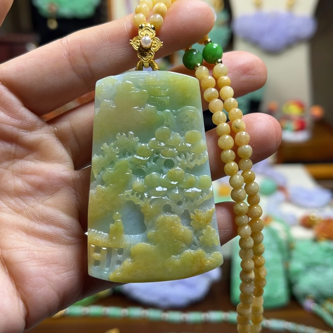 翡翠未镶嵌颈饰天然翡翠