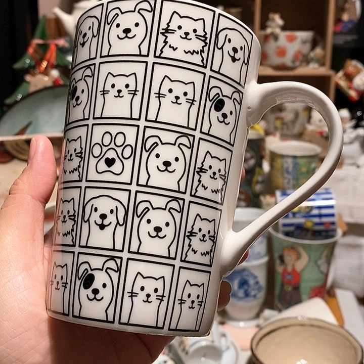 猫狗合影马克杯大号