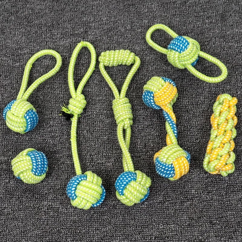 狗狗玩具绳子耐咬磨牙绳结球小狗咬绳拉布拉多边牧金毛趣味拔河绳