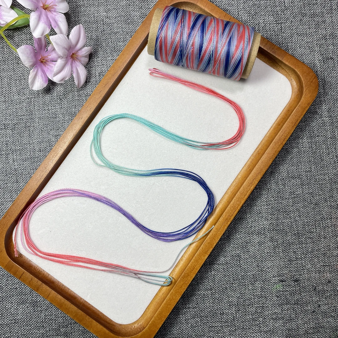 0.2mm南美圆蜡线段染蜡线芝麻珠手绳表带项链DIY迷你莲花绳