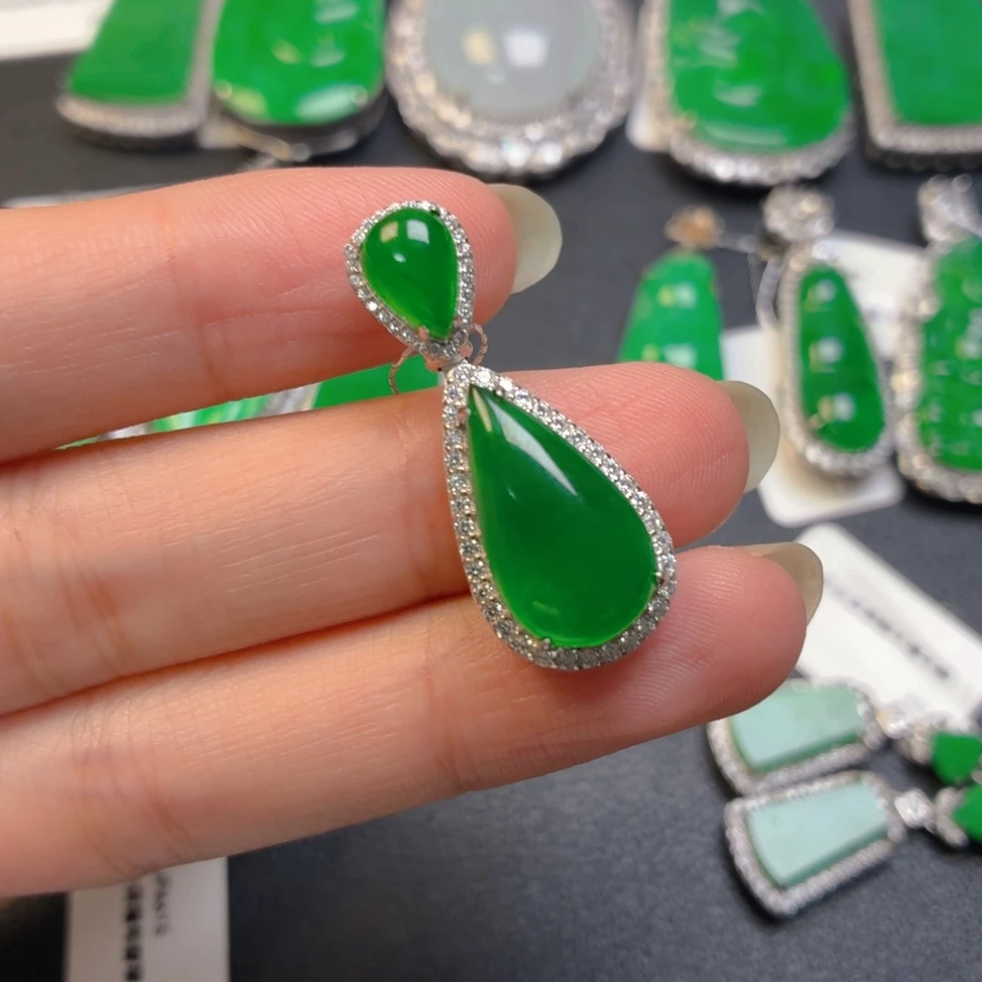 翡翠银S925镶嵌颈饰