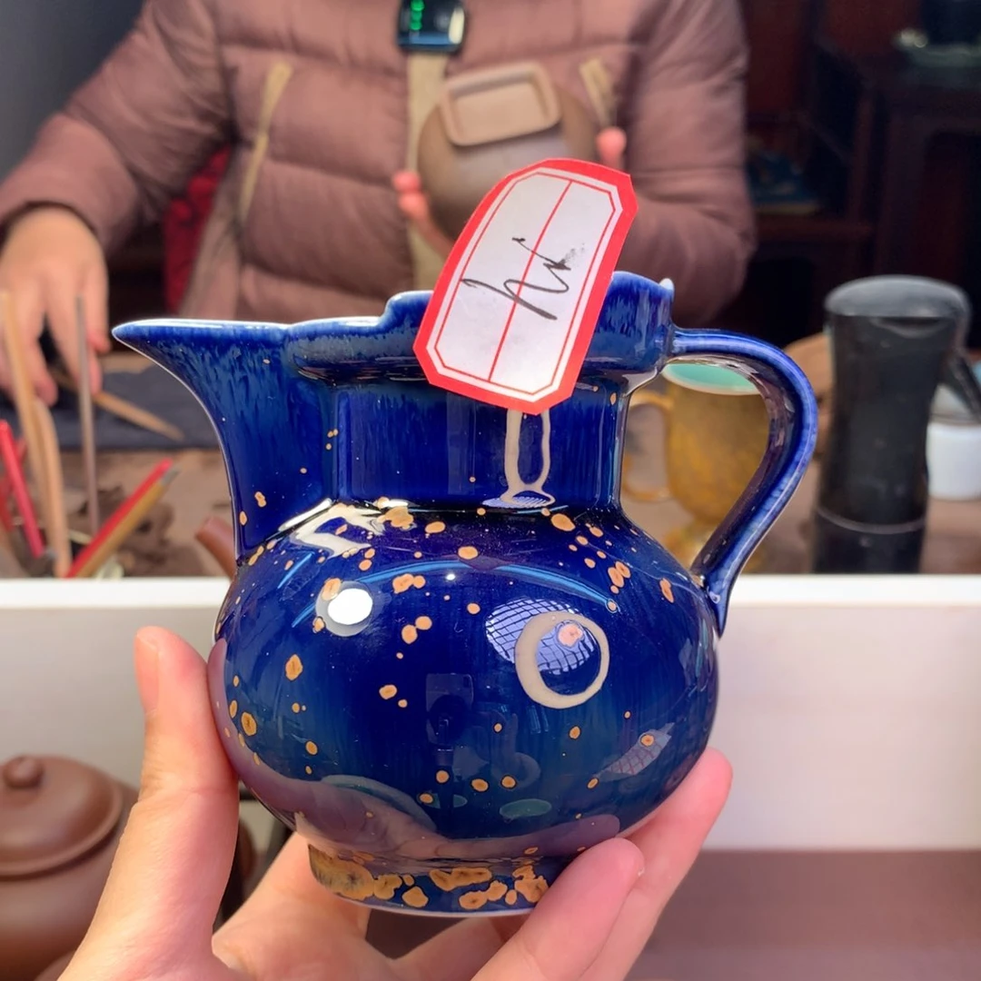 紫砂茶杯h*～公道  蓝钧釉