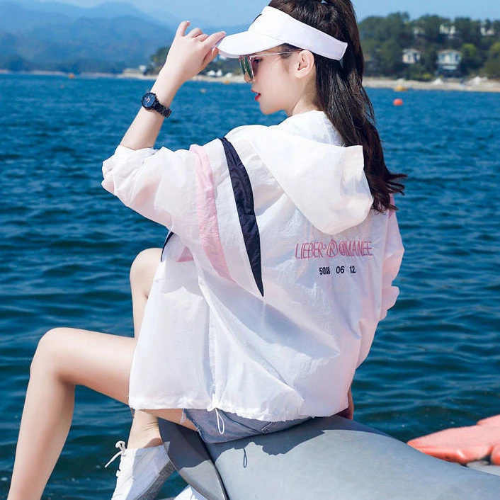 防晒衣女夏季薄款2025新款防紫外线透气外套夏薄衫宽松长袖防晒服
