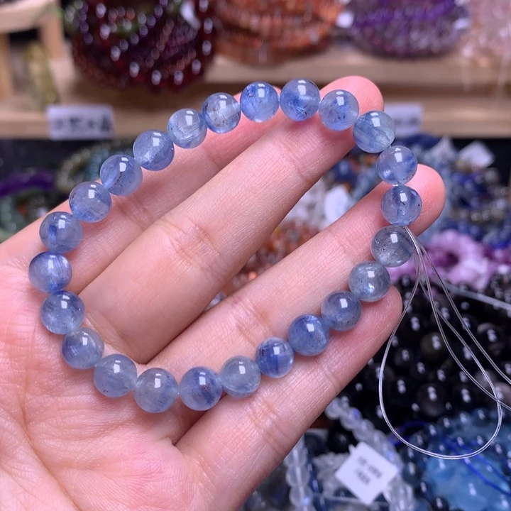 未镶嵌手串水晶7.7血滴蓝晶