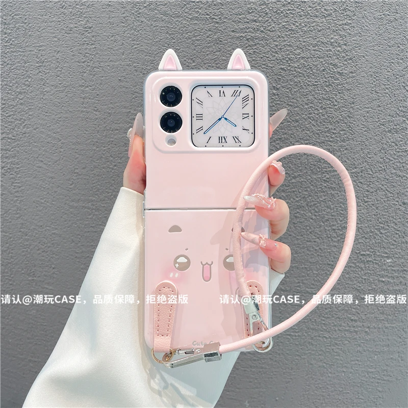 透明折叠壳适用华为荣耀/OPPO/VIVO/小米/三星华为novaflip手机壳