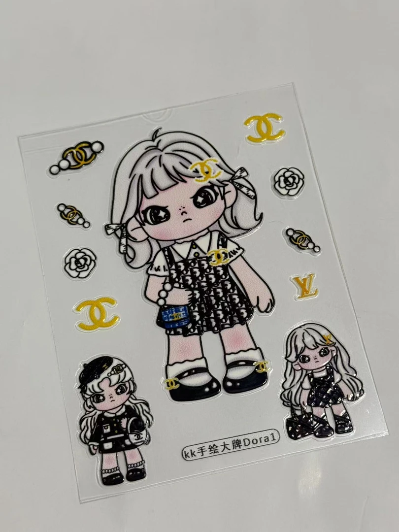 浮雕DIY贴纸可爱手绘大牌Dora冰箱手机水杯平板贴纸装饰品