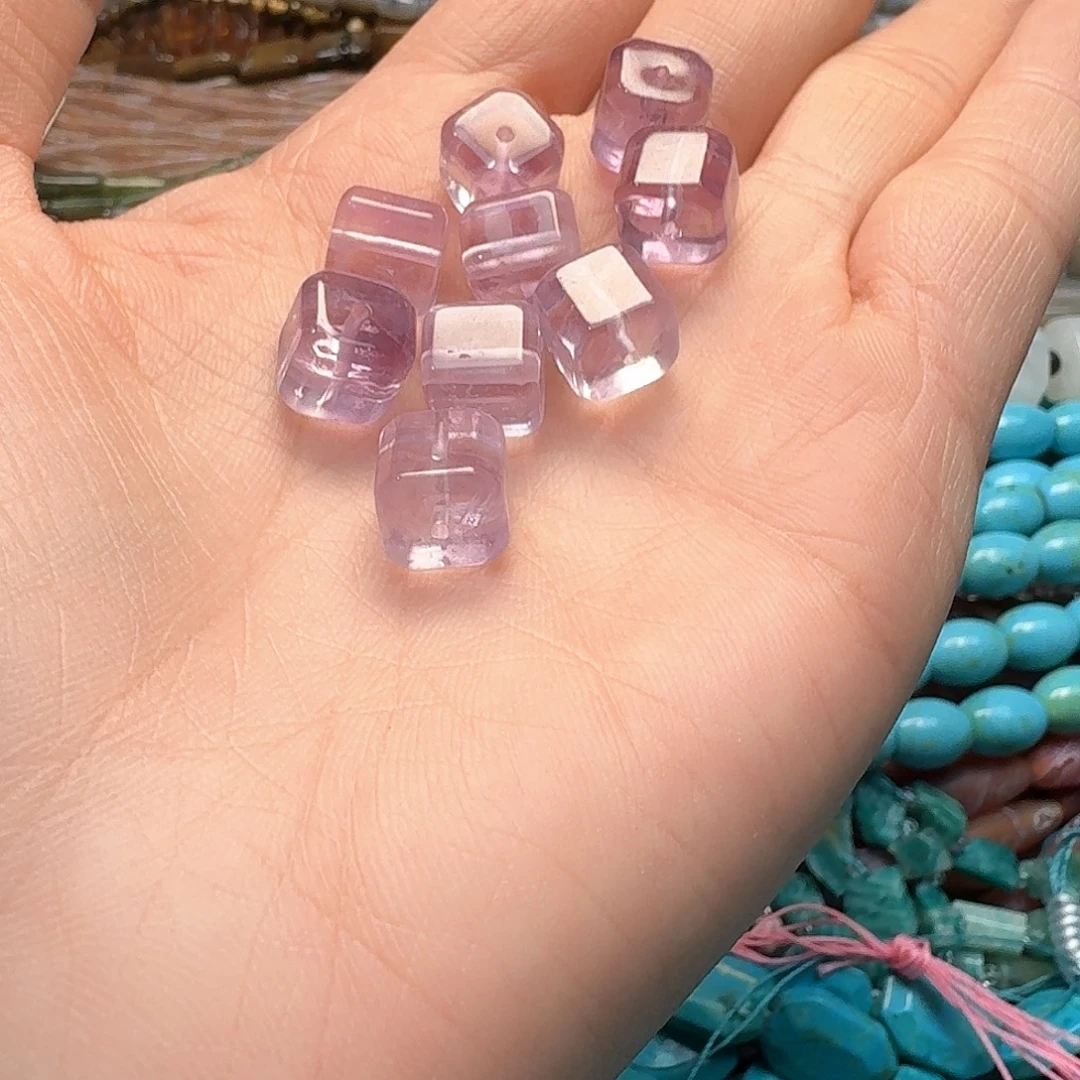玛瑙/玉髓合金珠宝半成品一颗10mm玻利维亚方糖