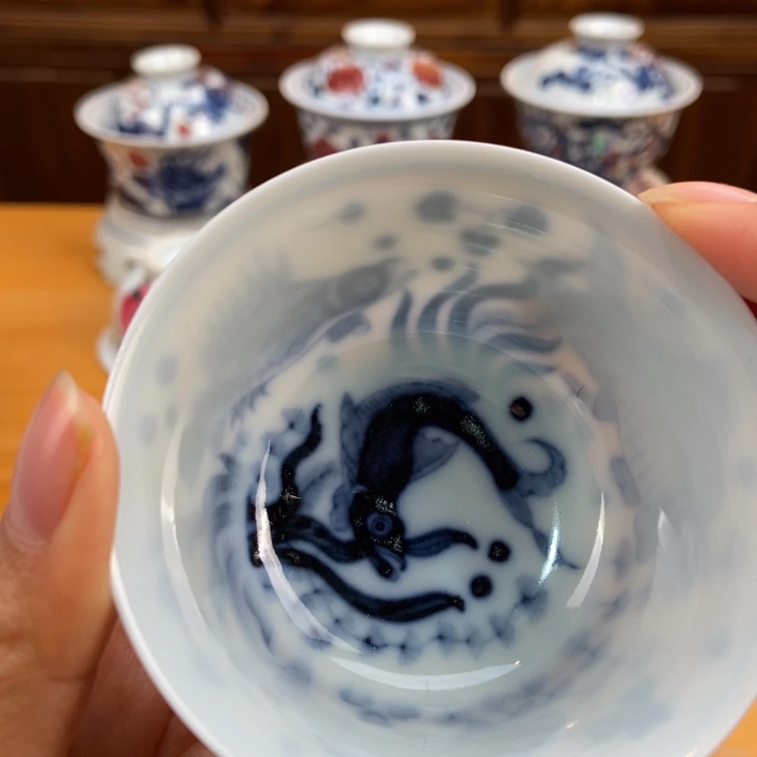 手绘现代茶具非古董