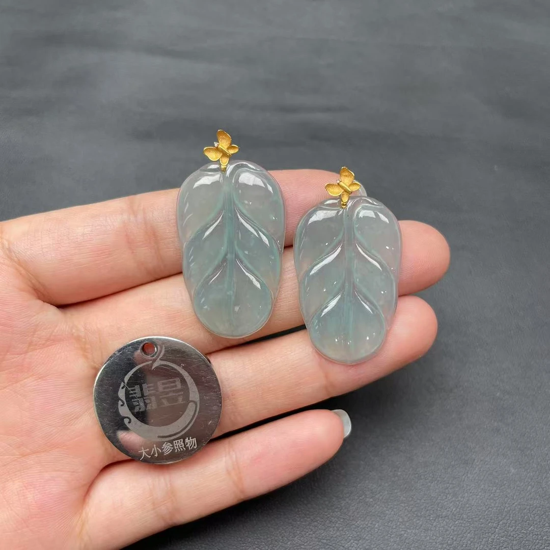 翡昱-N26-46776-716-天然A货翡翠吊坠18k金扣-多样性发其一-C