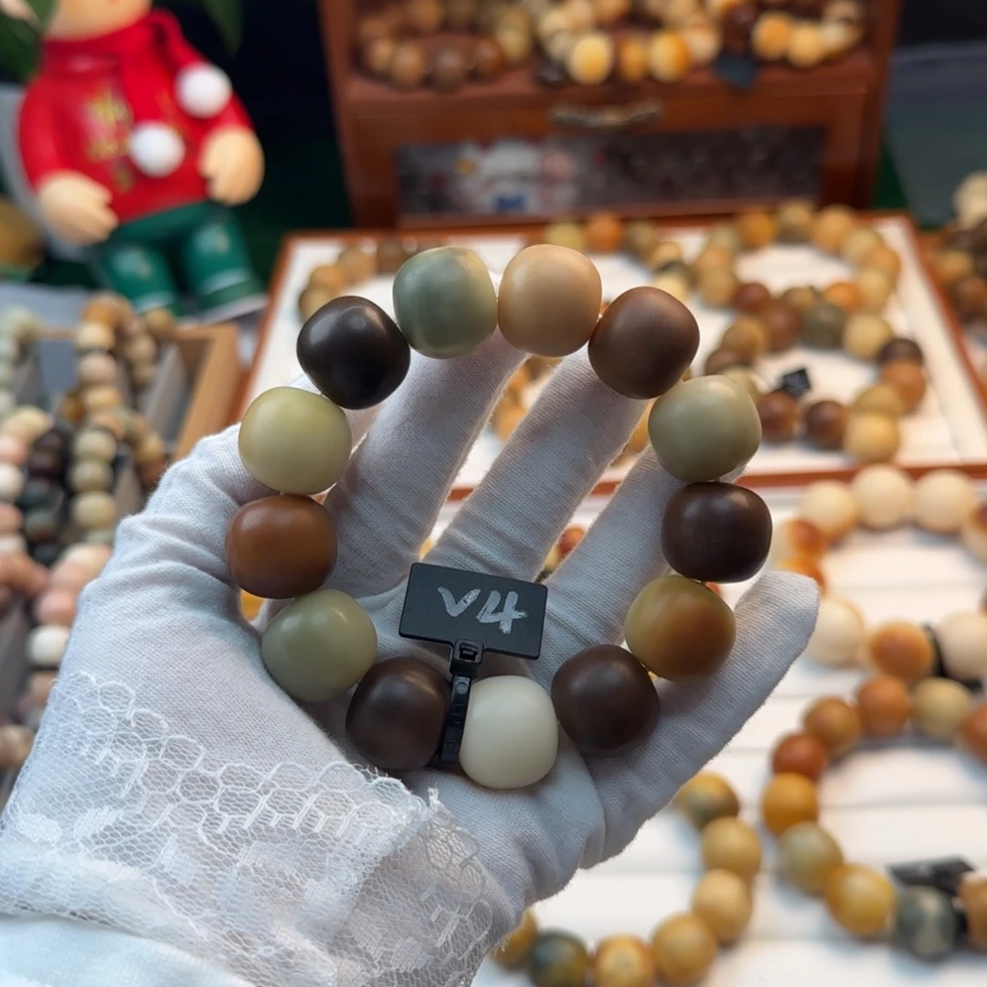 菩提根/象牙果手串卡19桶珠干磨微瑕4