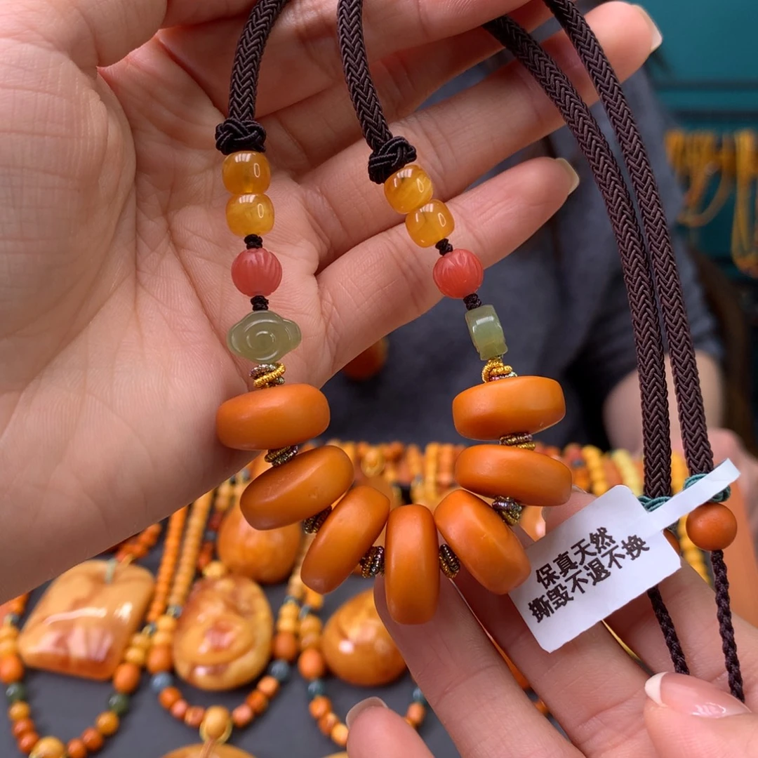 蜜蜡未镶嵌颈饰天然