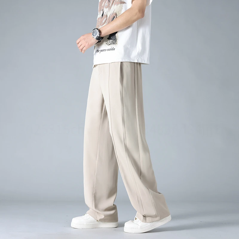 夏日速干冰爽长裤宽松版型大码弹力轻便休闲西装裤男
