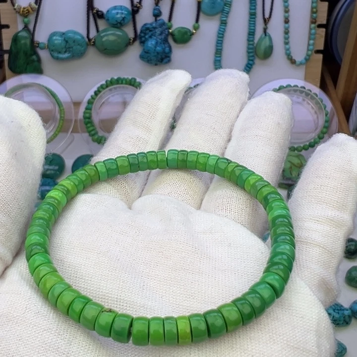 菜籽绿直切手串5.5mm兰