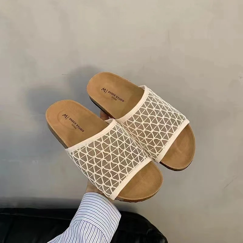 夏休闲款法式拖鞋女新款配裙子仙女风拖鞋0966