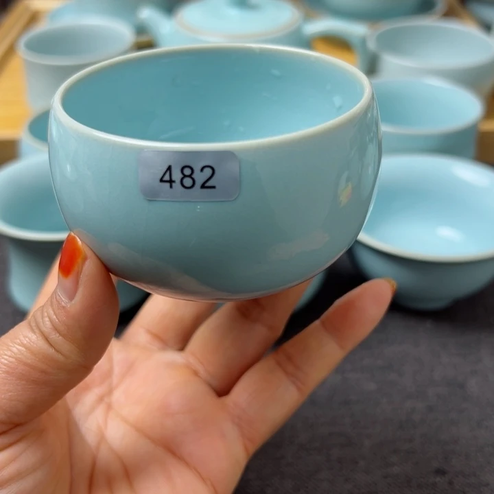 杯梯*天青色禅定杯微瑕