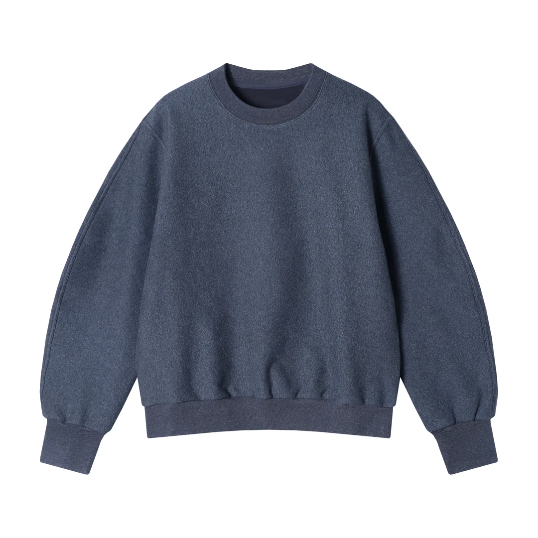 WY646秋冬季新款时尚个性撞色圆领套头长袖卫衣百搭宽松运动上衣