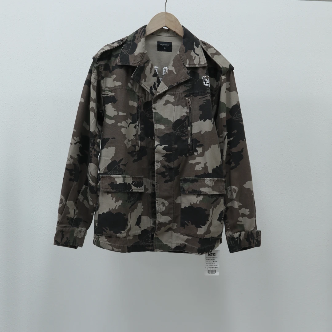 【J】潮牌男女宽松工装衬衫休闲帅气复古多口袋长袖外套1585(B5-8