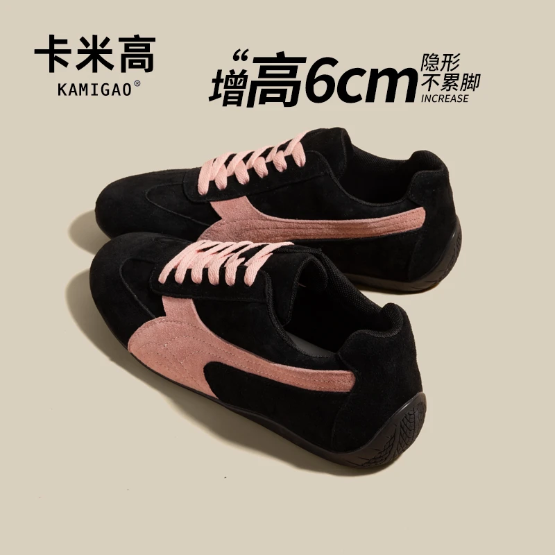 6cm内增高德训鞋女2025年春季新款运动休闲鞋赛车阿甘鞋KM-W575