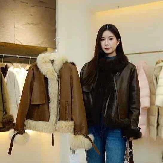 1219-29皮草#高端狐狸毛领鹅绒服