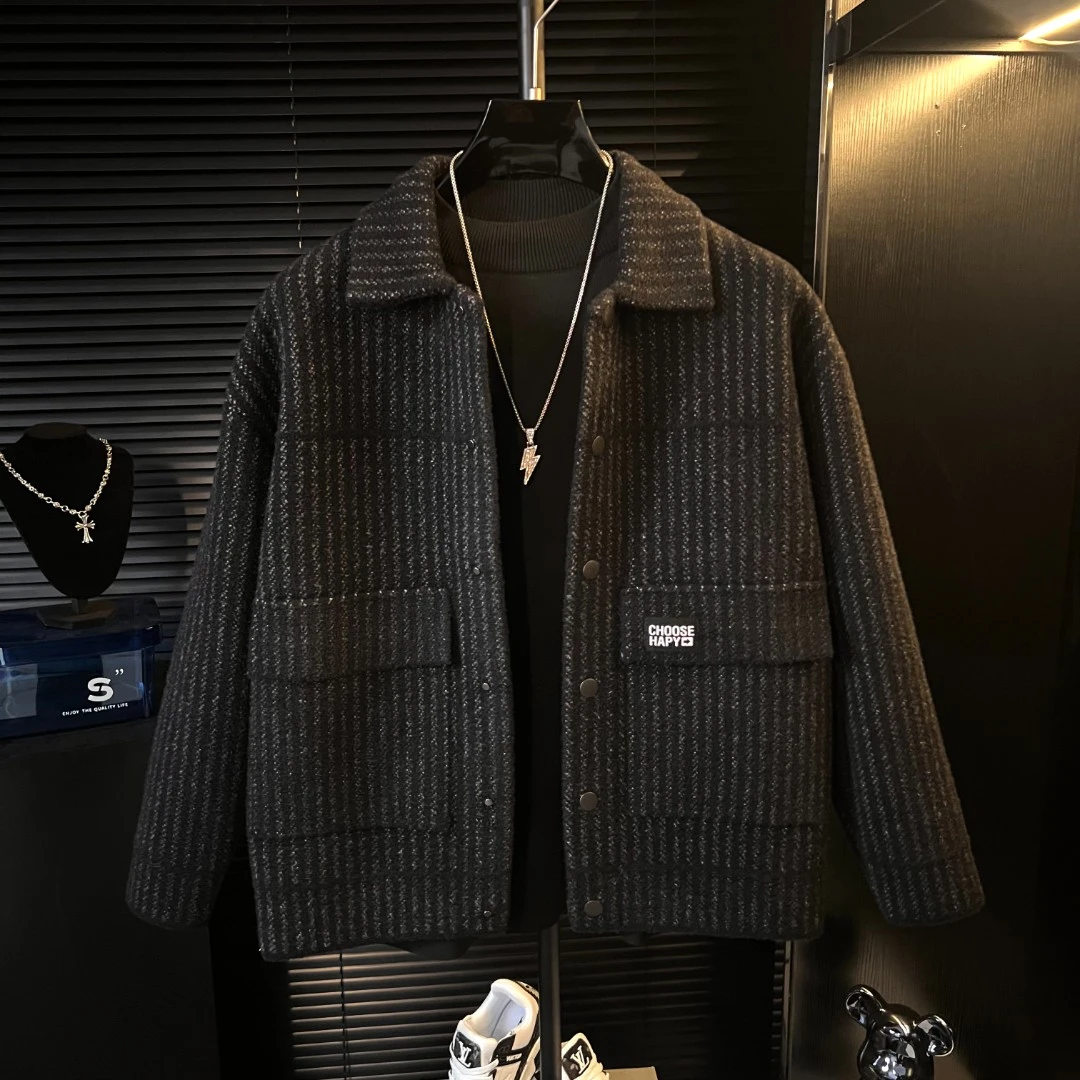 【DB专属】加厚冬季新款2025男士外套百搭品质不起球毛呢爆款