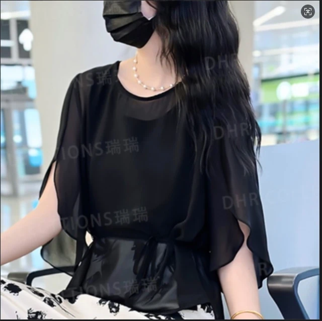 2025新款 罩衫进口芙蓉纱DD6628