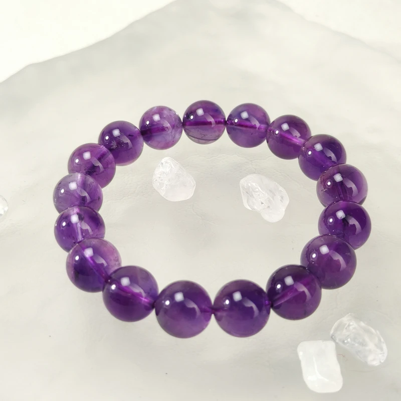 紫水晶圆珠单圈浅色约11-11.5