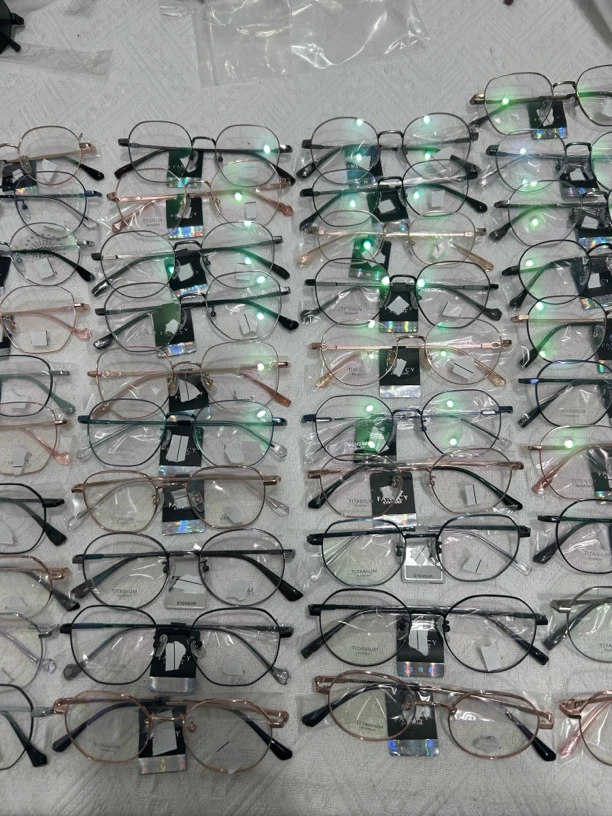 10付高档品牌IP电镀半钛复古眼镜框镜架