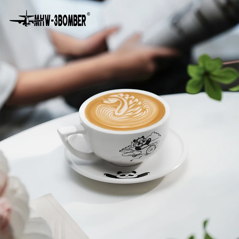 MHW-3BOMBER轰炸机泽田杯 陶瓷杯咖啡杯 专业拿铁艺术拉花杯压纹