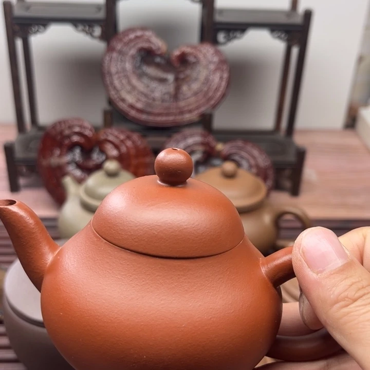 紫砂茶壶清**雨袱东小红泥梨型