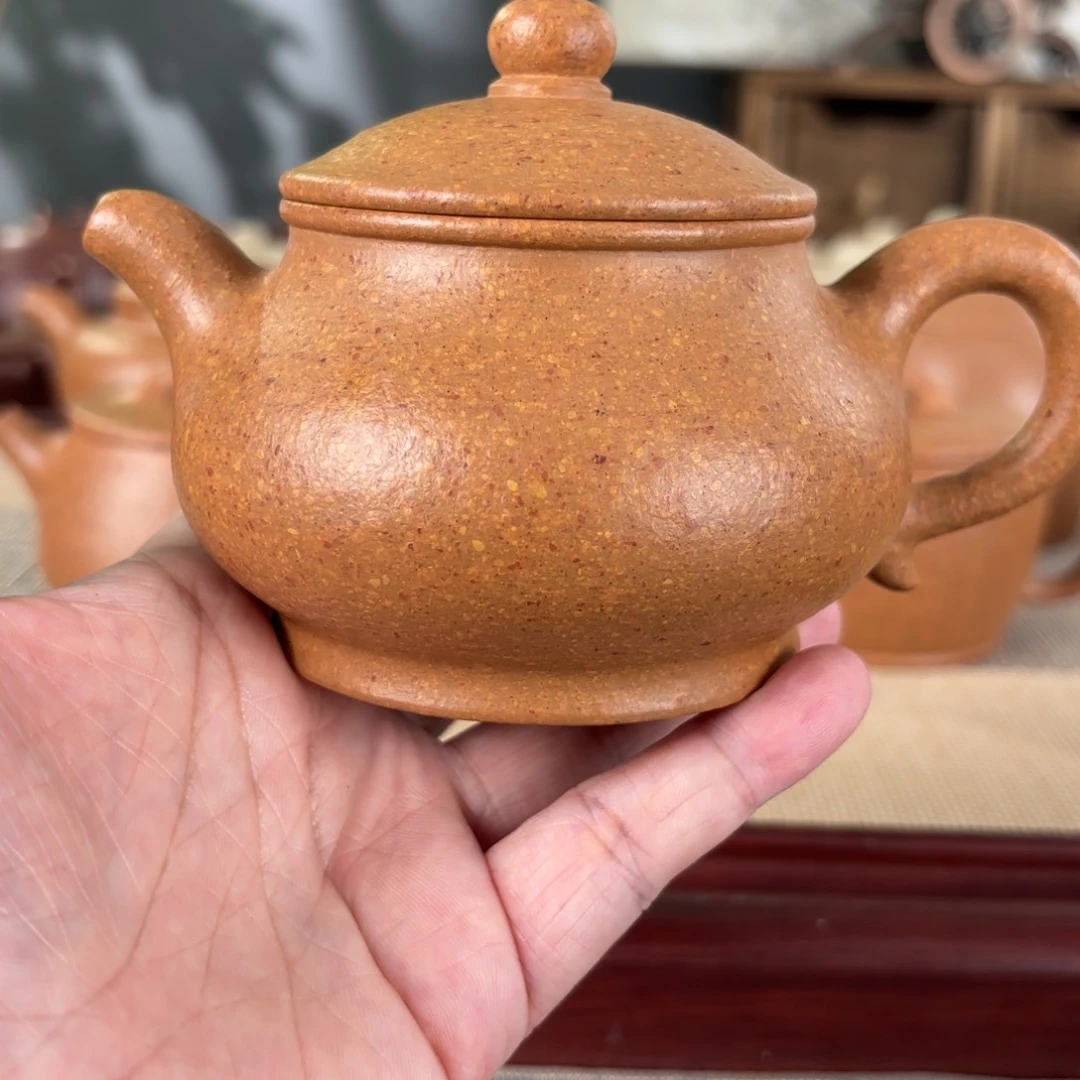茶壶紫砂梨皮黄段潘壶230