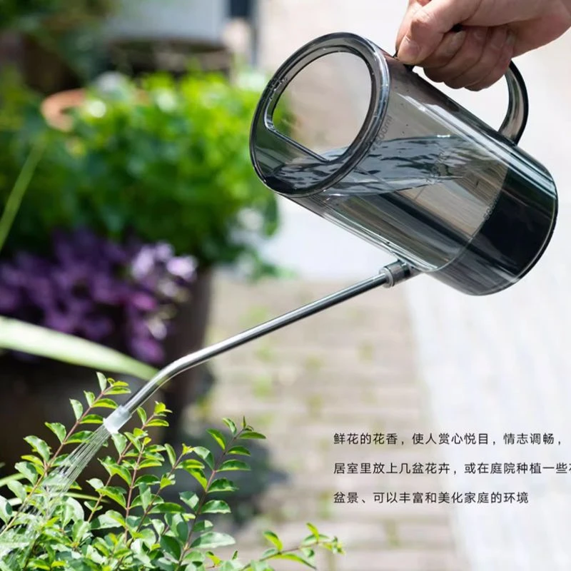 不锈钢长嘴洒水壶高颜值家用塑料浇花壶淋花盆栽浇水神器园艺工具