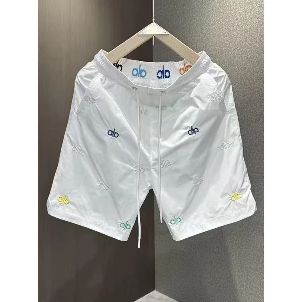 300斤胖先生加大码夏季男短裤薄款速干裤潮流刺绣高端直筒五分裤2