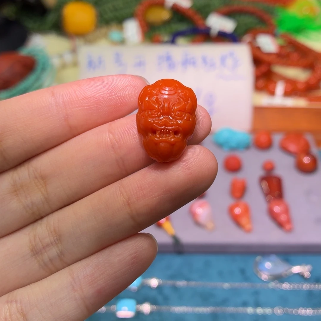 未镶嵌配饰南红玛瑙南红兽面配饰