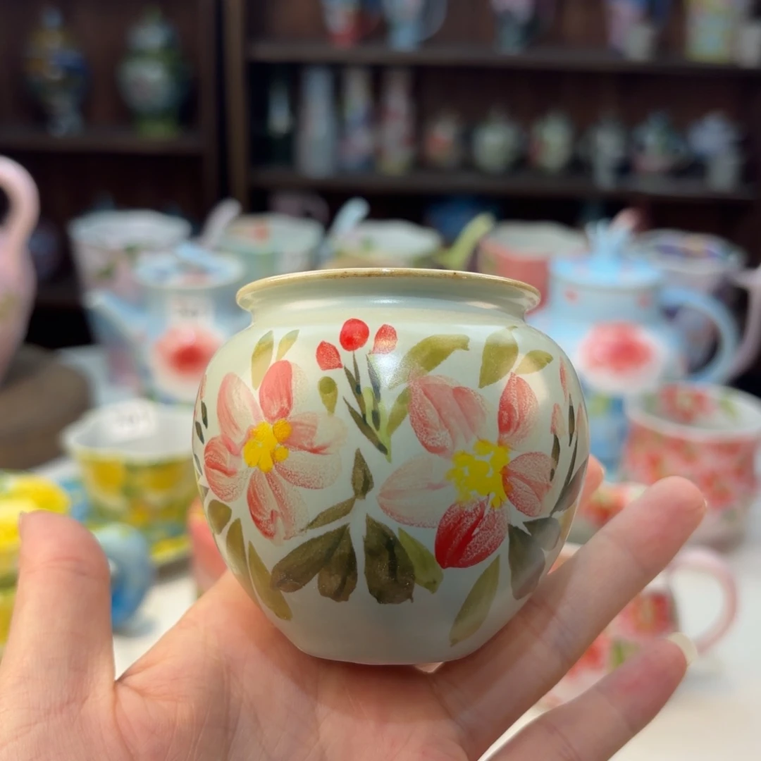 瓷片景德镇手绘高温釉下彩陶瓷茶具