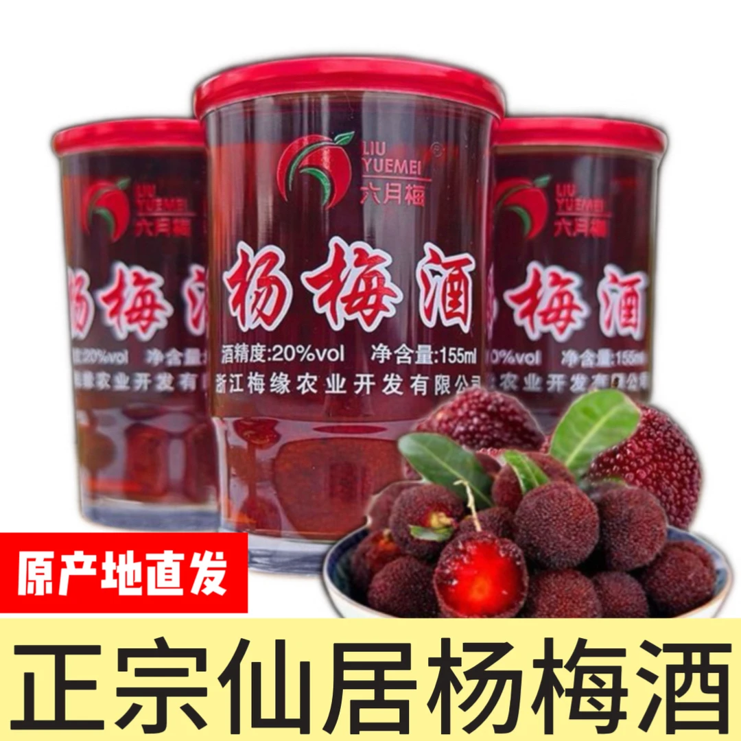 正宗仙居六月梅自酿纯粮酒20度高颜值正宗果酒水果梅子酒杨梅酒