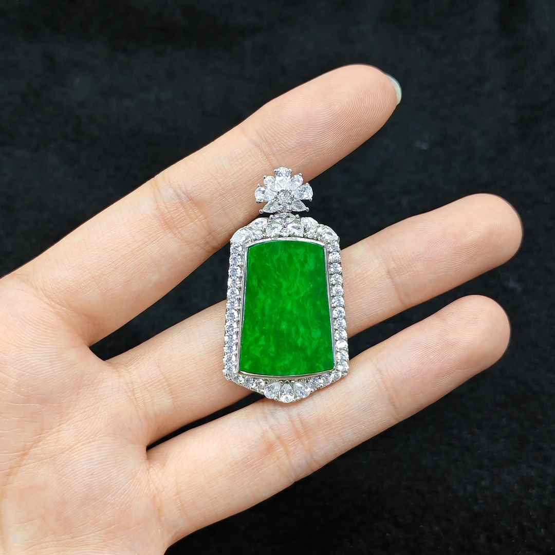 【小北严选】S925银翡翠吊坠约22*15mm【多样性发一件】-WH134X121