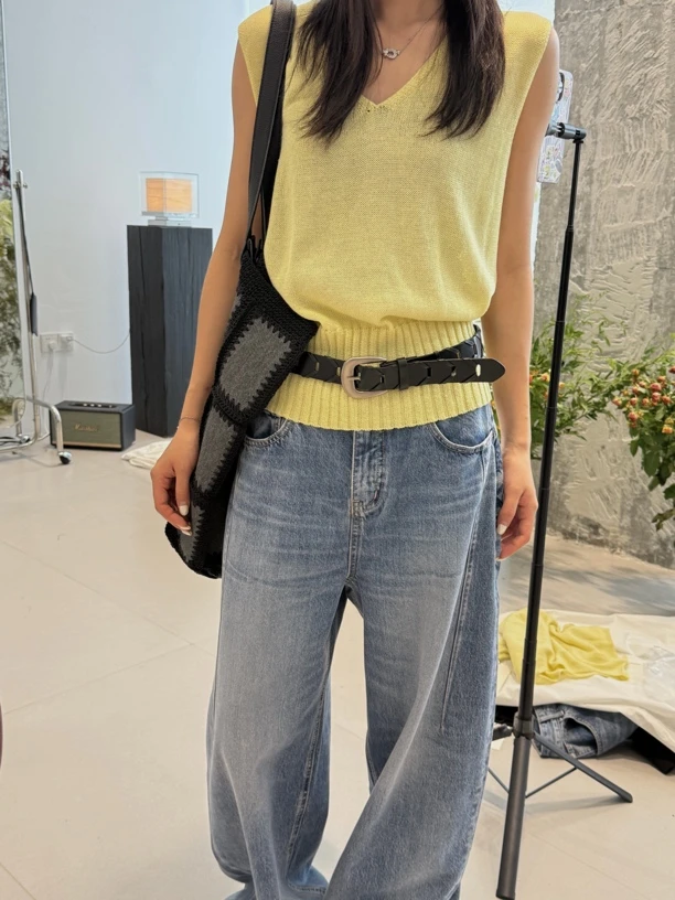 5003针织背心 腰带配一起（no退no换）