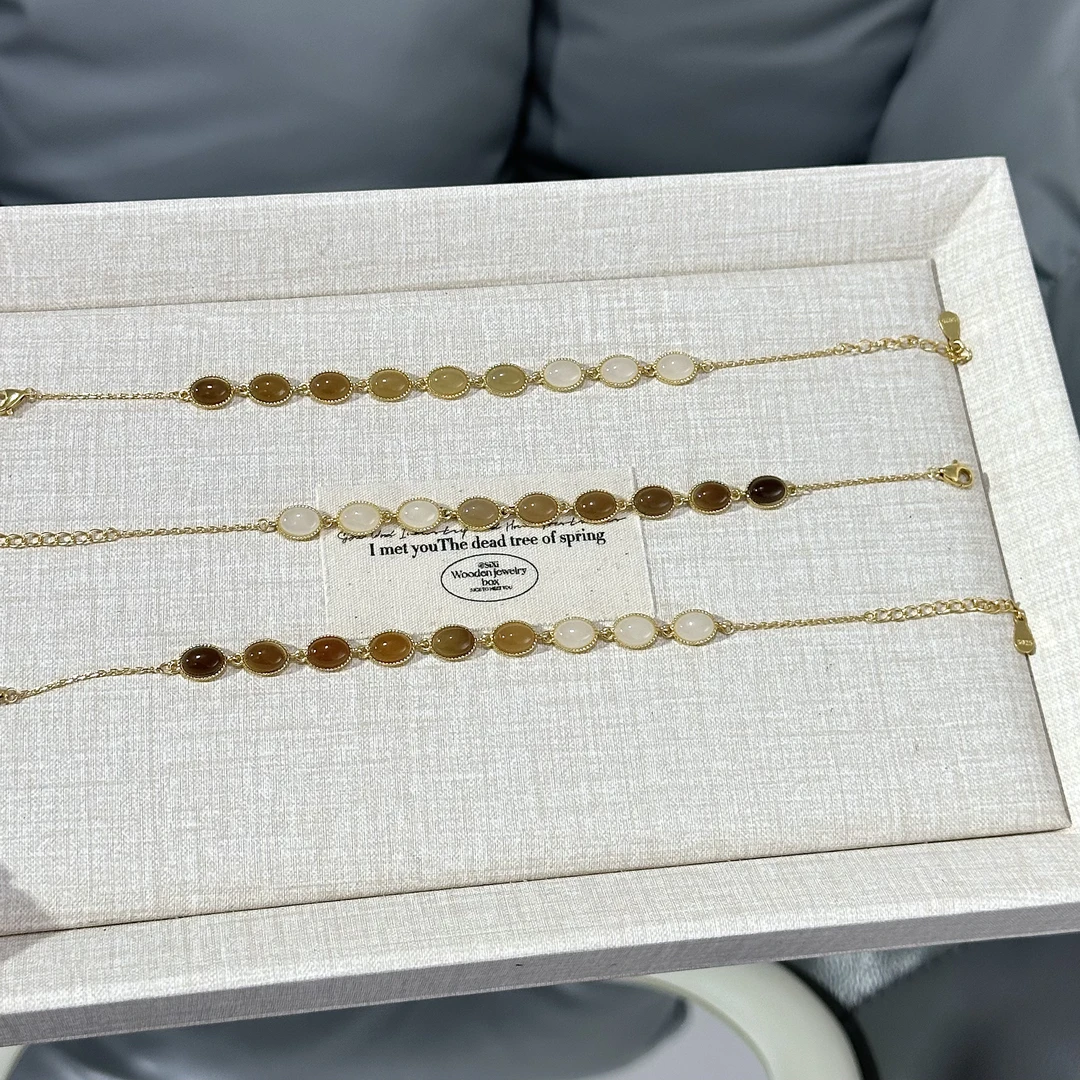 钨金石英石手链 天然高品渐变糖料手链