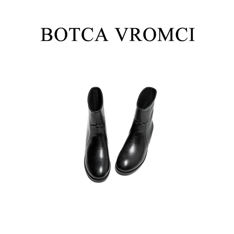BOTCAVROMCI2025 秋冬新品时尚百搭平底英伦风切尔西女靴1201-6