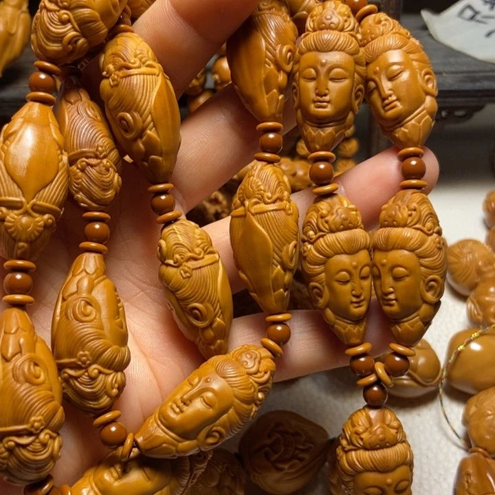 【闪购商品】橄榄核手串/手链W***啊柳叶观音微上色