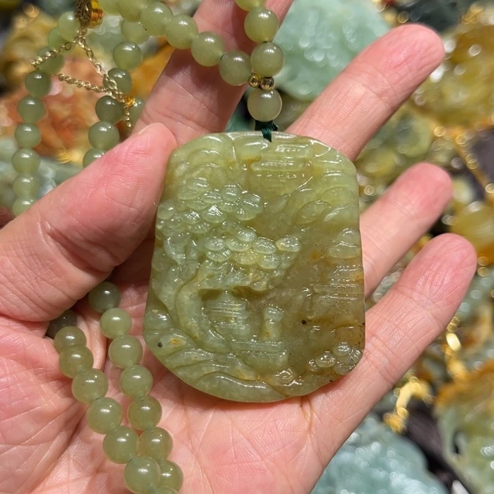 岫玉未镶嵌毛衣链