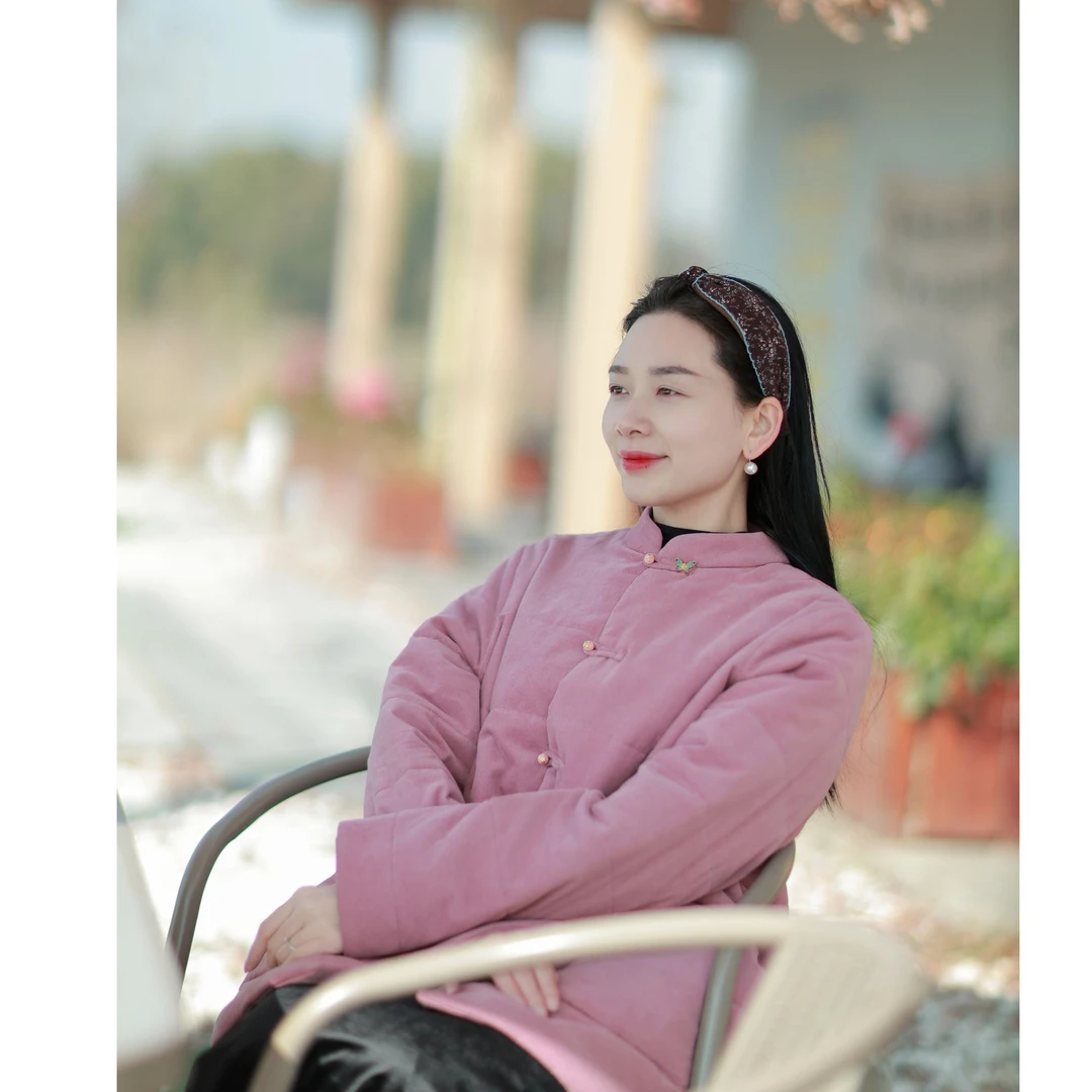 【岁岁安澜】冬日中长款大气纯棉加棉加厚中式国风对襟保暖棉服