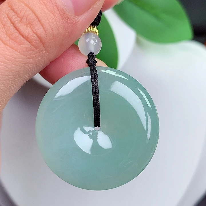 颈饰未镶嵌翡翠平安扣 32.7x6.2mm