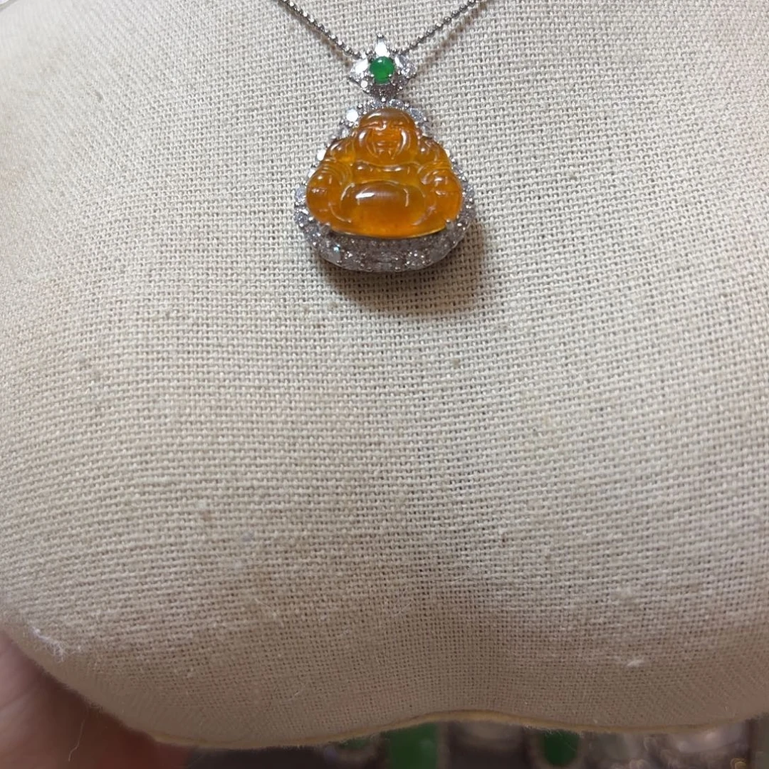 翡翠银S925镶嵌吊坠(不含链)