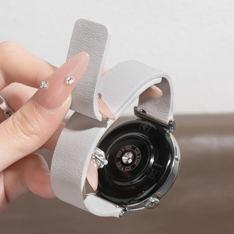 适用华为GT6表带gt5/4手表带watch5/4/3pro手表带磁吸荔枝纹表带2