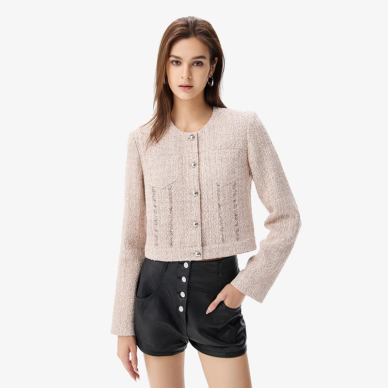 IRO Night 小香风外套长袖短款直筒小圆领职场法式轻奢25早秋新款