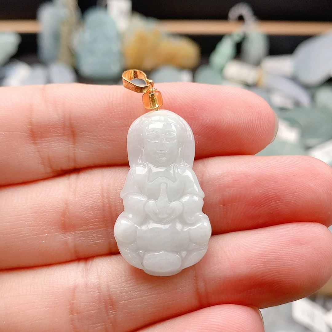 翡翠未镶嵌吊坠(不含链)7观音